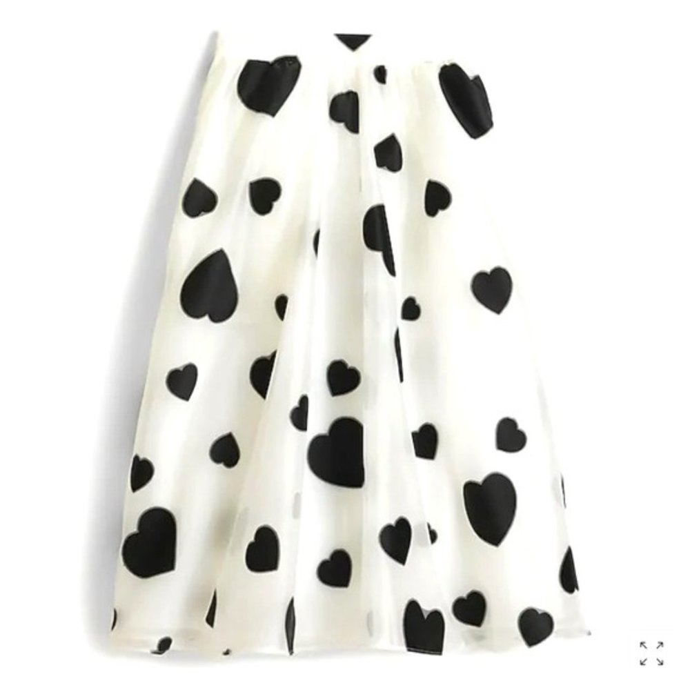 J. Crew Heart Print Organza Skirt - Picture 2 of 10